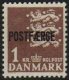 (image for) 1967 1 Kr Brown POSTFÆRGE Overprint