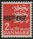 (image for) 1972 2 Kr Vermilion POSTFÆRGE Overprint
