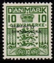 (image for) 1926 10ø Green Gebyrmaerke