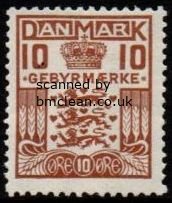 (image for) 1930 10ø Brown Gebyrmaerke