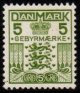 (image for) 1934 5ø Green Gebyrmaerke