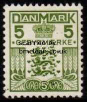 (image for) 1934 5ø Green Gebyrmaerke