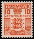 (image for) 1934 10ø Orange Gebyrmaerke