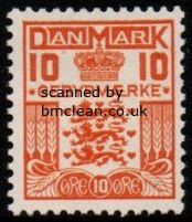 (image for) 1934 10ø Orange Gebyrmaerke