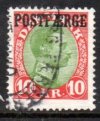 (image for) 1930 10 Kr Green & Red 'POSTFÆRGE’ (Fault)
