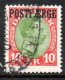 (image for) 1930 10 Kr Green & Red 'POSTFÆRGE’ (Fault)