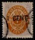 (image for) 1887 1c on 7c Yellow and Purple (Used)