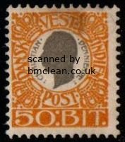 (image for) 1905 Christian 9th 50b Grey and Yellow