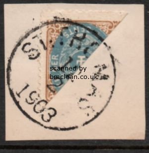 (image for) 4c Blue and Brown - Bisecet on Piece