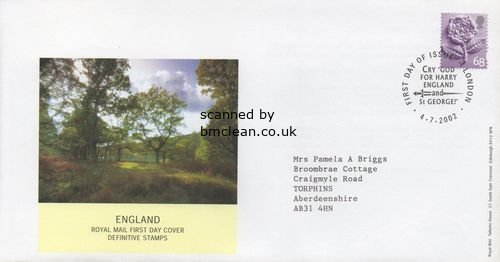 (image for) 2002 England 68p
