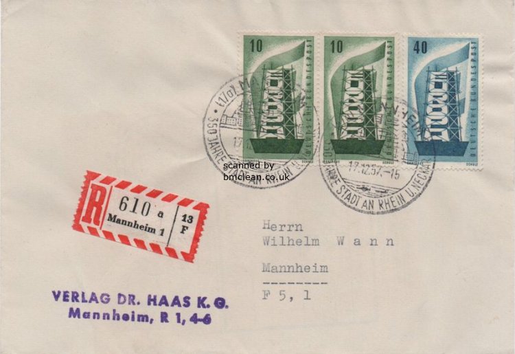 (image for) 1956 Germany (FDC)