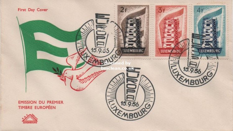 (image for) 1956 Luxembourg (FDC)