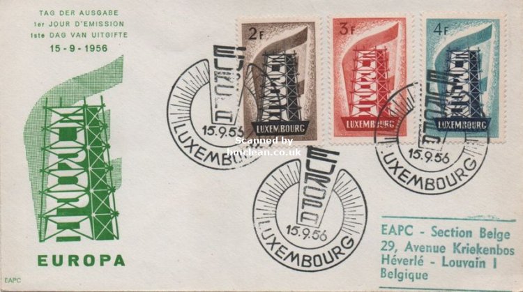 (image for) 1956 Luxembourg (FDC)