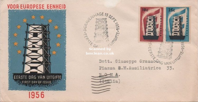 (image for) 1956 Netherlands (FDC)