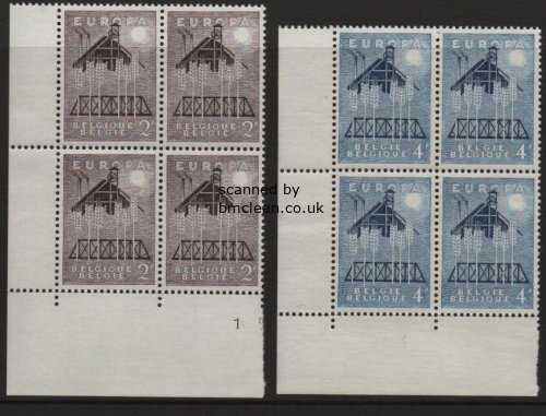 (image for) 1957 Belgium (Blocks of 4)