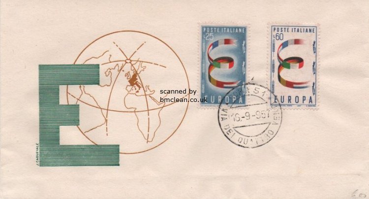 (image for) 1957 Italy FDC)