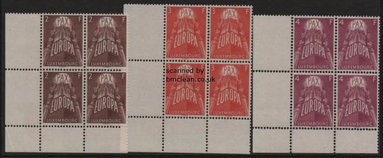 (image for) 1957 Luxembourg (Blocks of 4)