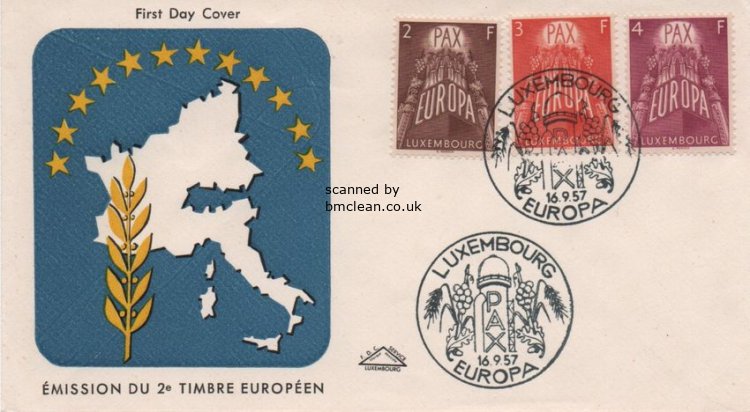 (image for) 1957 Luxembourg (FDC)