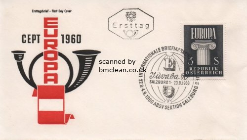 (image for) 1960 Austria - Europa (FDC)