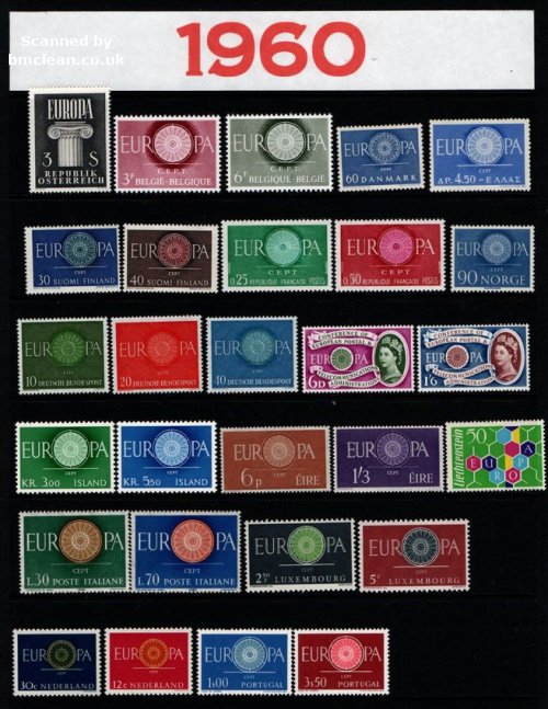 (image for) 1960 Europa Year Set - Mint