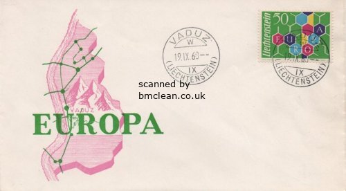 (image for) 1960 Liechtenstein (FDC)