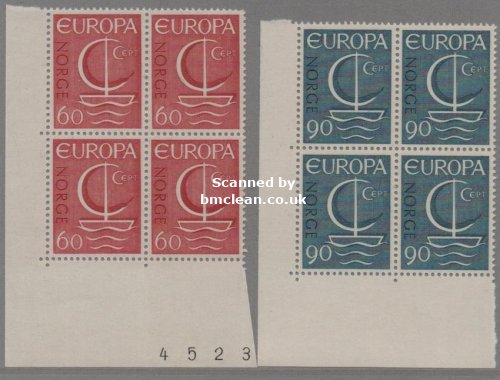(image for) 1966 Norway (Blocks of 4)