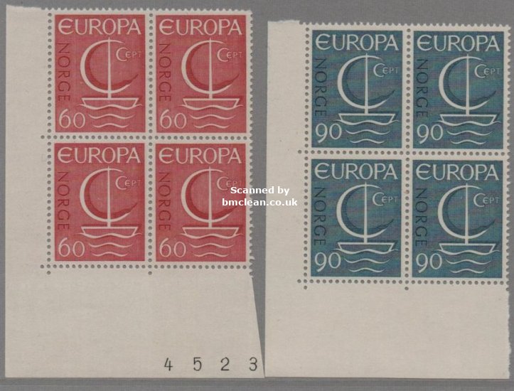 (image for) 1966 Norway (Blocks of 4)