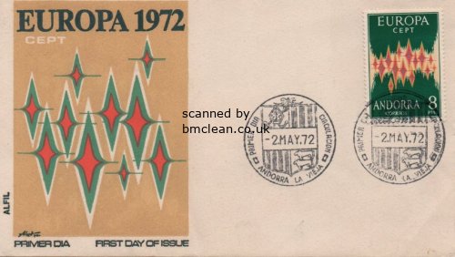 (image for) 1972 Andorra (Spanish) FDC