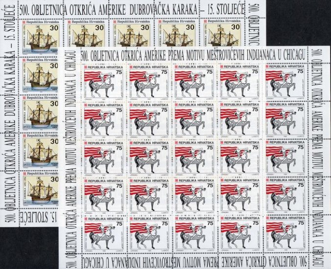 (image for) 1992 Croatia (1st Issue) Sheets - Click Image to Close
