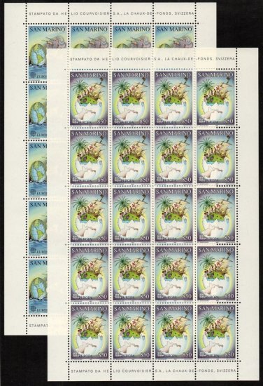 (image for) 1992 San Marino (Sheets) - Click Image to Close