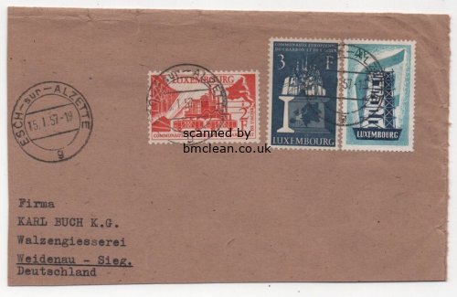 (image for) 1957 Luxembourg Cover to Germany