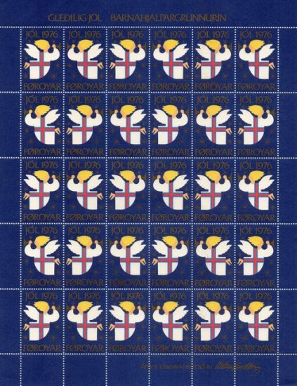(image for) 1976 Christmas Seals Pair