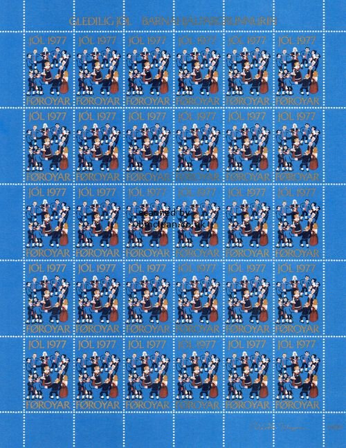 (image for) 1977 Christmas Seals Sheet (Perf)