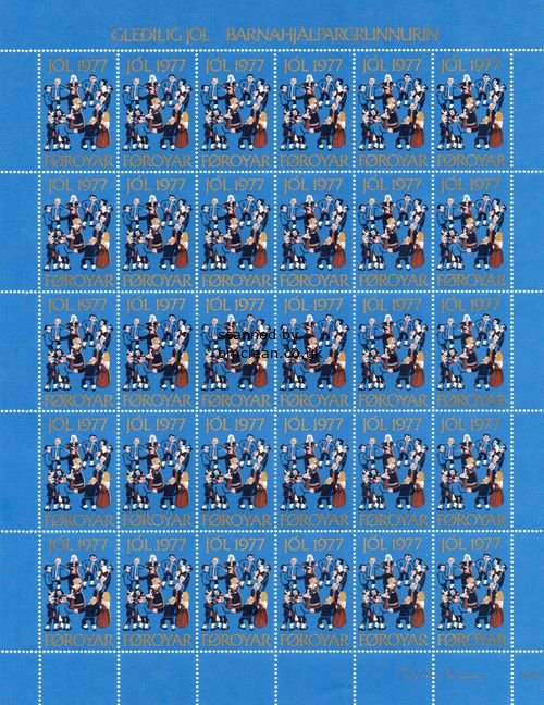 (image for) 1977 Christmas Seals Sheet (Imp.)