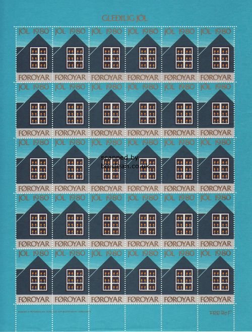 (image for) 1980 Christmas Seals Sheet (Imp.)