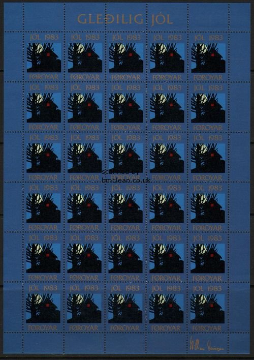 (image for) 1983 Christmas Seals Sheet (Perf.)