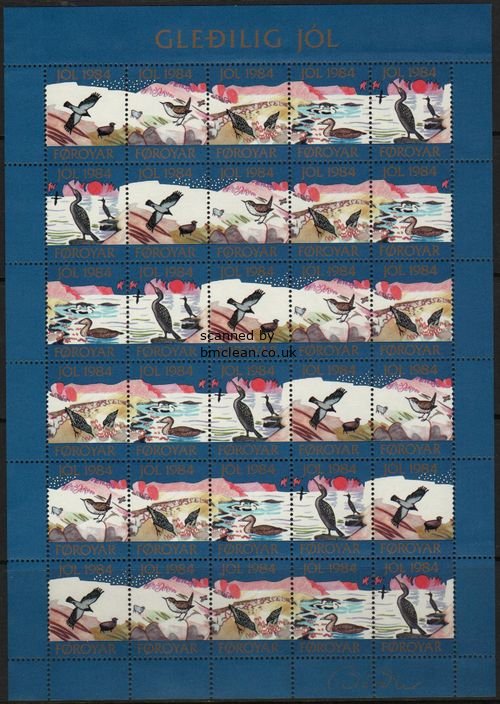 (image for) 1984 Christmas Seals Sheet (Imp.)