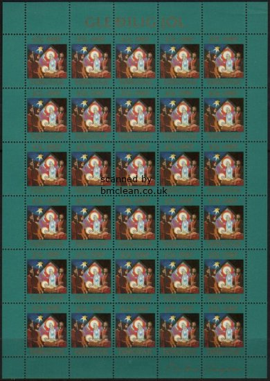 (image for) 1987 Christmas Seals Sheet (Perf.)