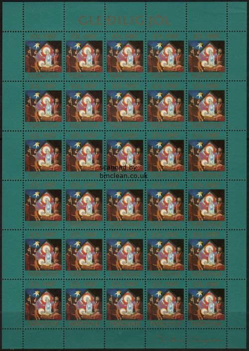(image for) 1987 Christmas Seals Sheet (Perf.)