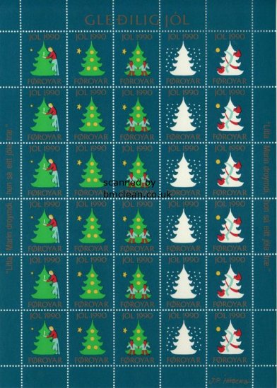 (image for) 1990 Christmas Seals Sheet (Perf.)