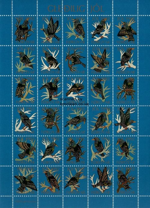 (image for) 1992 Christmas Seals Sheet (Perf.)