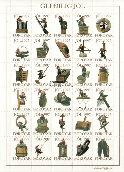 (image for) 1997 Christmas Seals Sheet (Perf.)