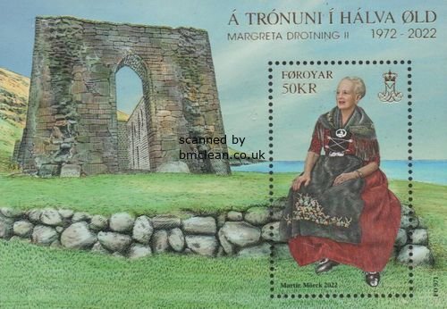 (image for) 2022 Queen Margrethe 50 Years (M/S)