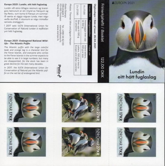 (image for) 2021 Europa - Puffins (Booklet)