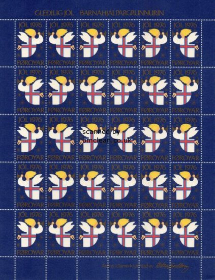 (image for) Faeroe Islands Christmas Seals (1976-1981) - Click Image to Close