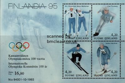 (image for) 1994 Finlandia 95 (1st issue) M/S