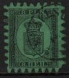 (image for) 1866 8p Black/ Blue Green F/U (Cert.) [16203]