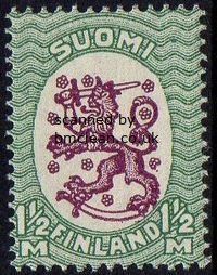 (image for) 1½ Mk Purple & Green Perf 14½ x 15