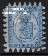 (image for) 1866 20 penni Blue F/Used [25651]