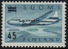 (image for) 1959 45 Mk Surcharge on 34 Mk Blue